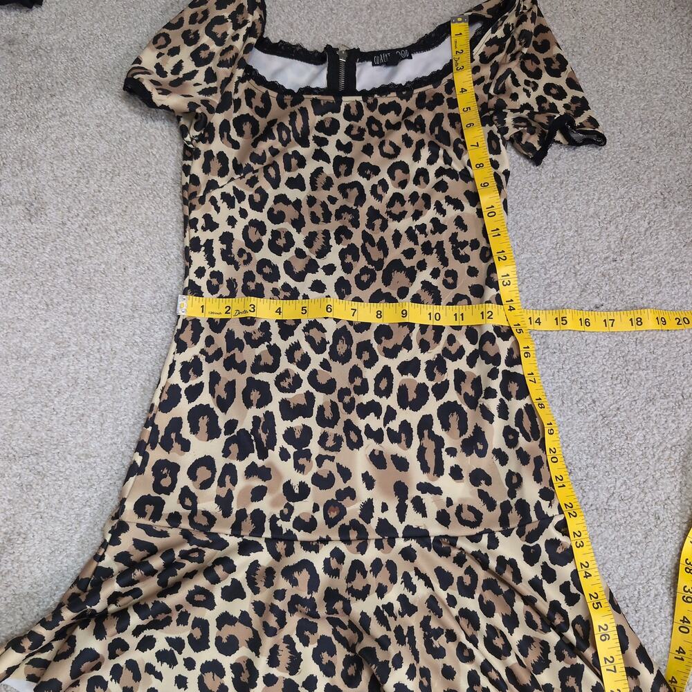 Leopard Print Gothic Mini Dress Dolls Kill - Picture 3 of 4